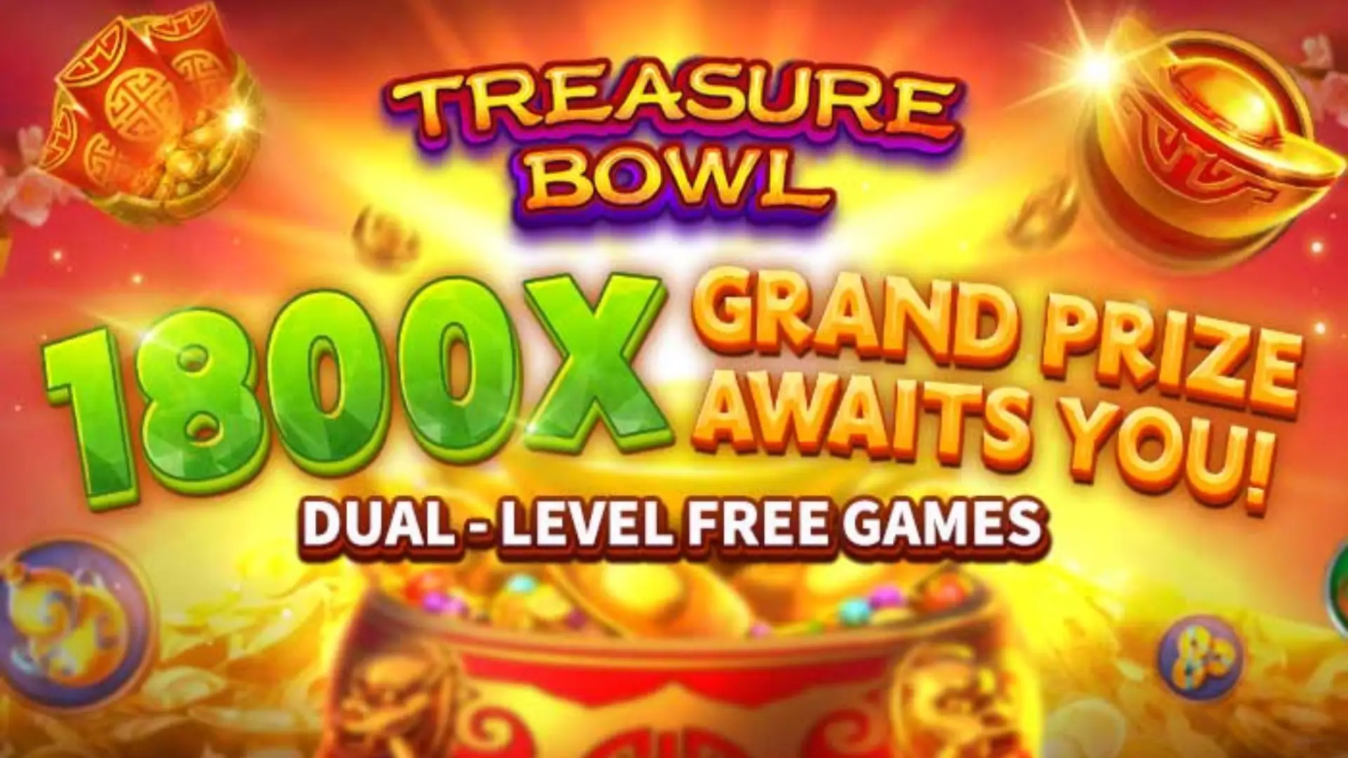 Multiplicadores Treasure Bowl cpf777 - 7777x Máximo com Tigela Dourada